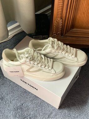 Tretorn white taupe Hopper Sneakers